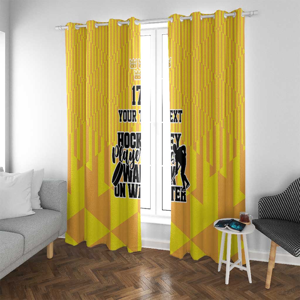 Custom Sweden Ice Hokey Go Champions Window Curtain Gold Style