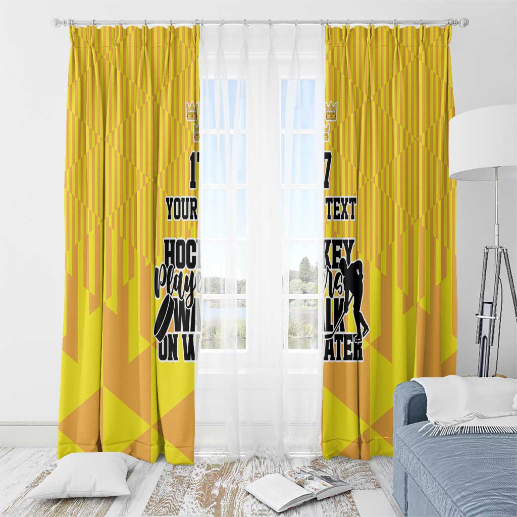 Custom Sweden Ice Hokey Go Champions Window Curtain Gold Style
