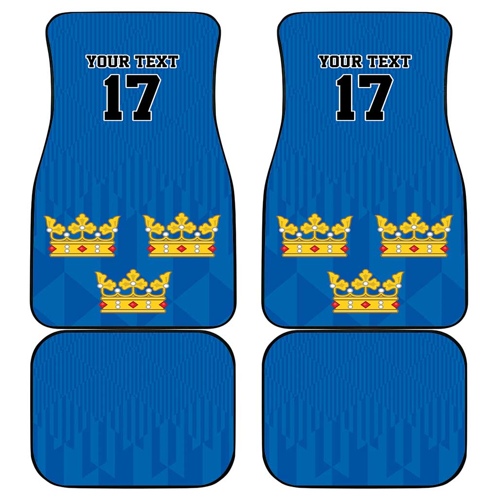 Custom Sweden Ice Hokey Go Champions Car Mats Blue Style