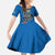 Custom Sweden Ice Hokey Go Champions Family Matching Off Shoulder Maxi Dress and Hawaiian Shirt Blue Style