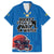 Custom Sweden Ice Hokey Go Champions Family Matching Short Sleeve Bodycon Dress and Hawaiian Shirt Blue Style