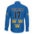 Custom Sweden Ice Hokey Go Champions Family Matching Short Sleeve Bodycon Dress and Hawaiian Shirt Blue Style