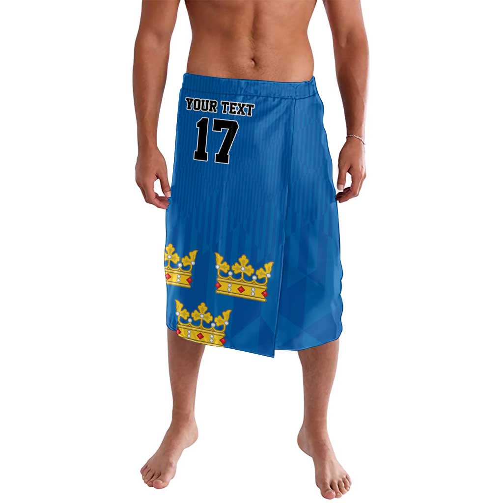 Custom Sweden Ice Hokey Go Champions Lavalava Blue Style