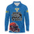 Custom Sweden Ice Hokey Go Champions Long Sleeve Polo Shirt Blue Style