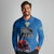 Custom Sweden Ice Hokey Go Champions Long Sleeve Polo Shirt Blue Style