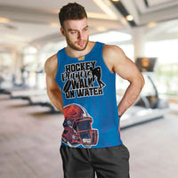 Custom Sweden Ice Hokey Go Champions Men Tank Top Blue Style