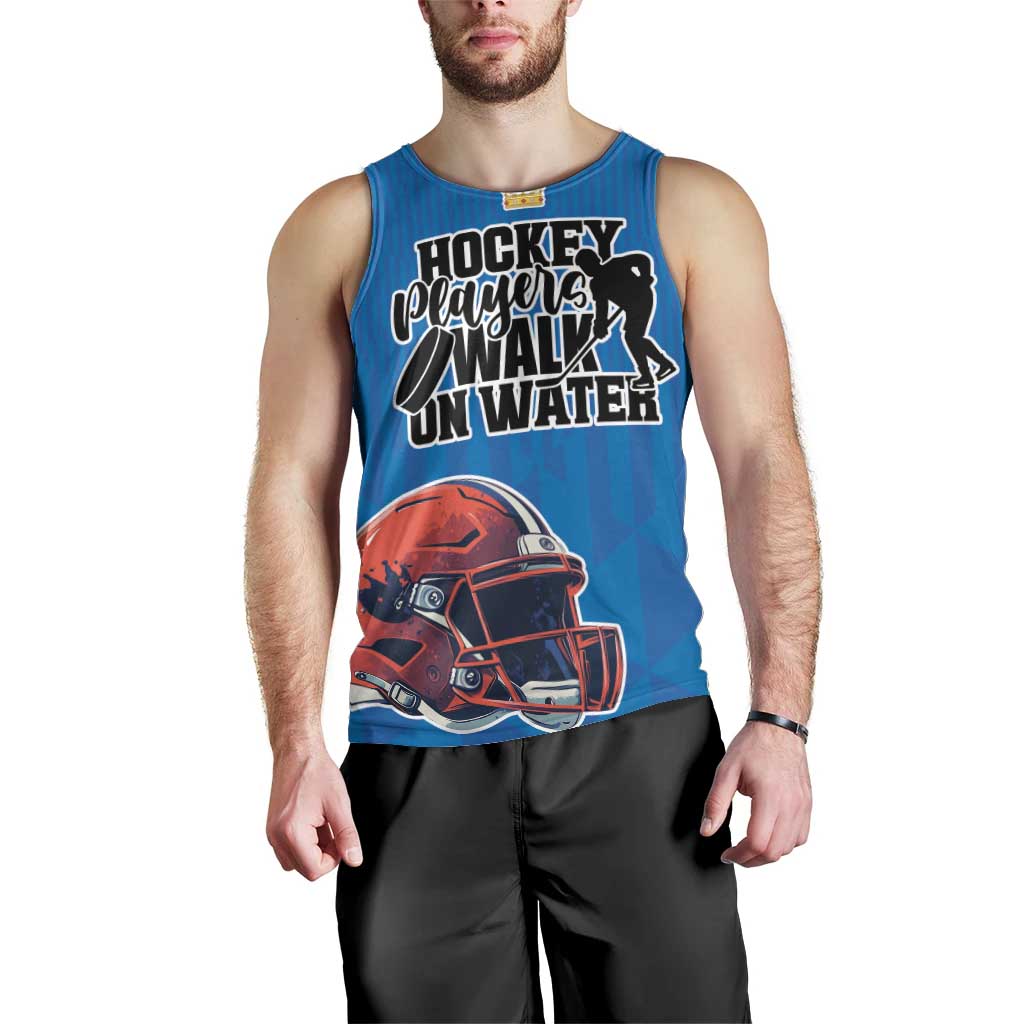 Custom Sweden Ice Hokey Go Champions Men Tank Top Blue Style