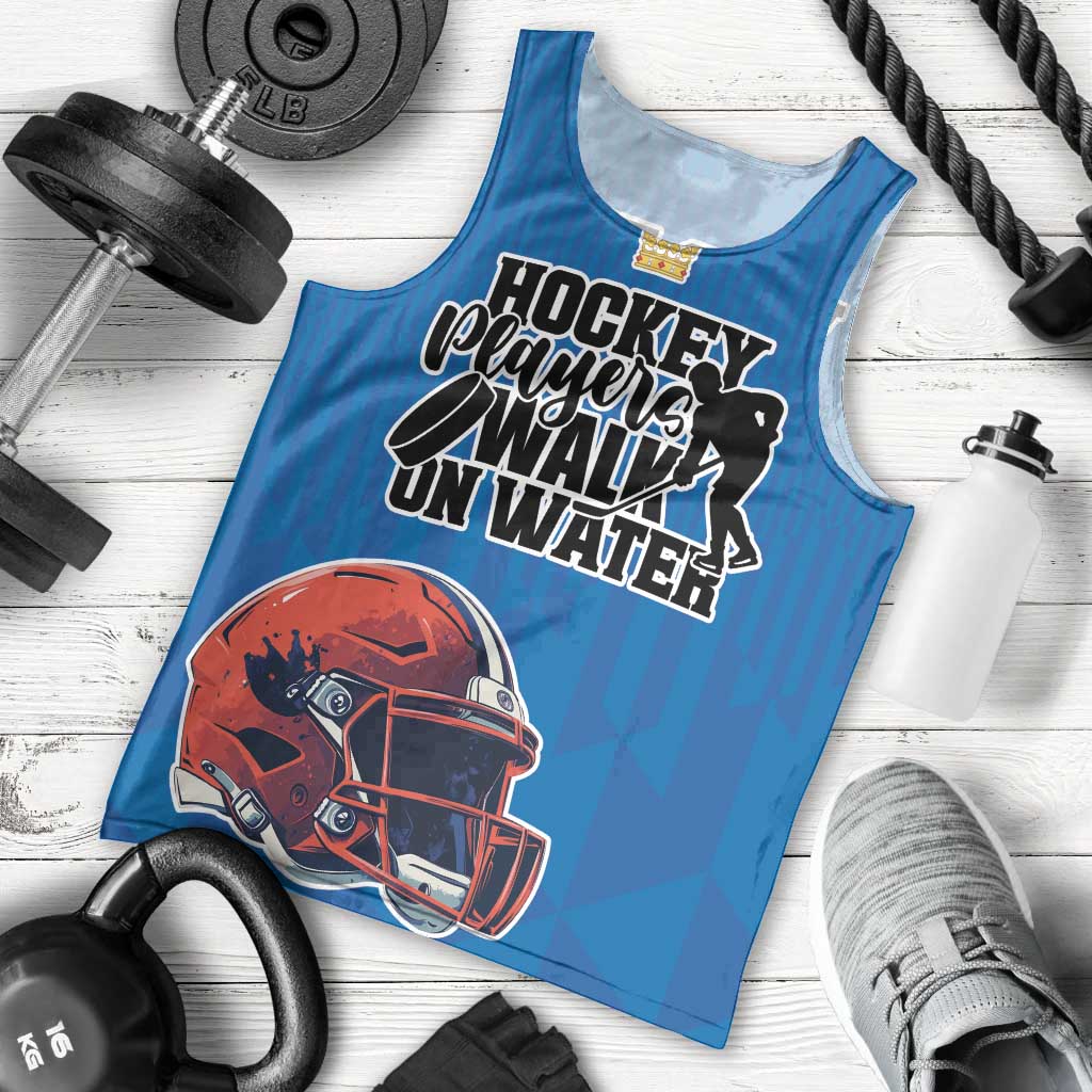 Custom Sweden Ice Hokey Go Champions Men Tank Top Blue Style