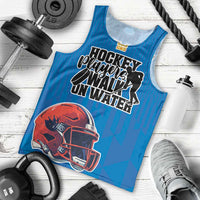 Custom Sweden Ice Hokey Go Champions Men Tank Top Blue Style