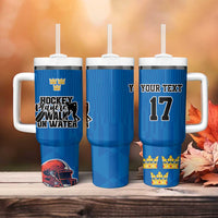 Custom Sweden Ice Hokey Go Champions Tumbler With Handle Blue Style