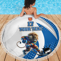 Custom Finland Ice Hockey Go Champions Beach Blanket Suomi Leijonat Sporty Style