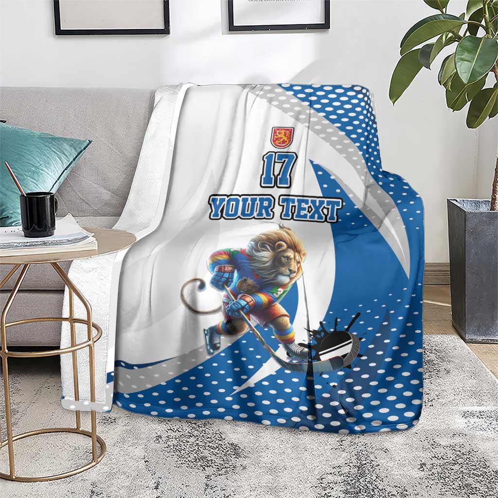 Custom Finland Ice Hockey Go Champions Blanket Suomi Leijonat Sporty Style