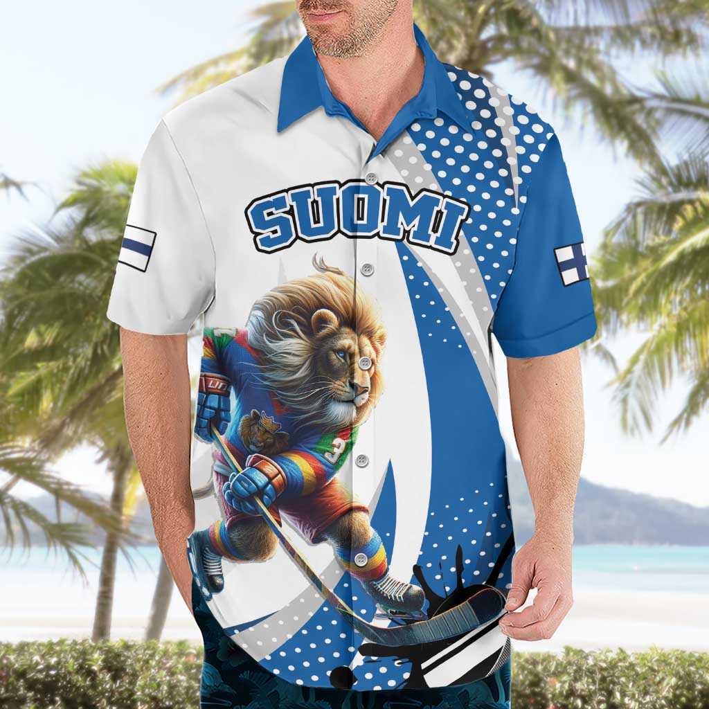 Custom Finland Ice Hockey Go Champions Hawaiian Shirt Suomi Leijonat Sporty Style