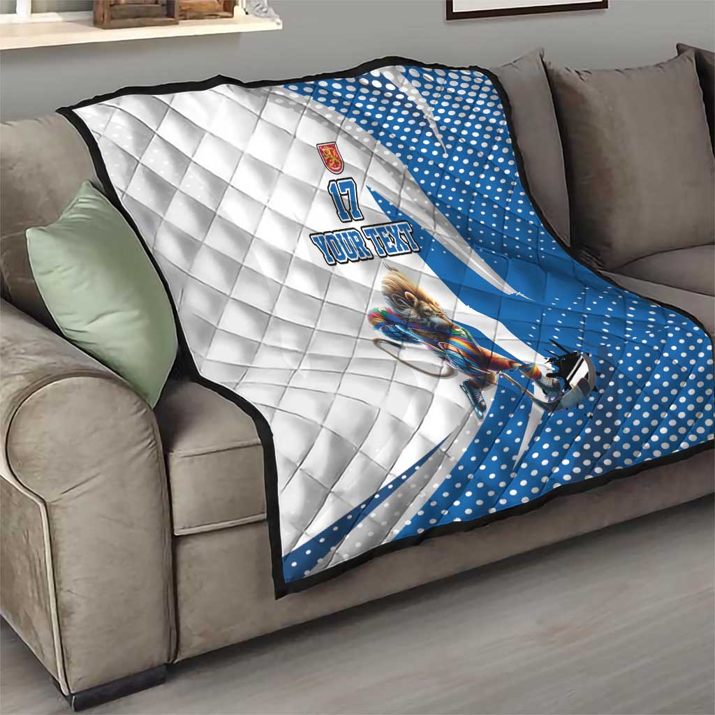Custom Finland Ice Hockey Go Champions Quilt Suomi Leijonat Sporty Style