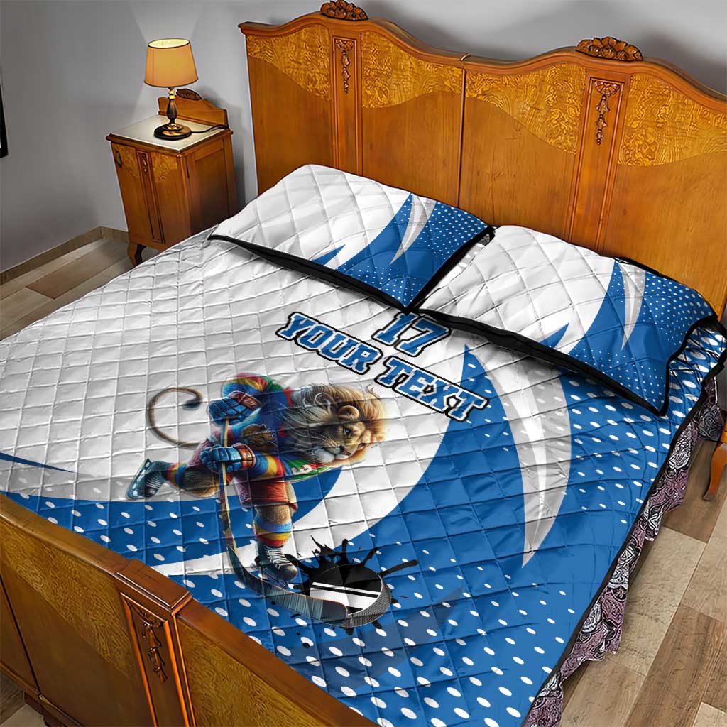 Custom Finland Ice Hockey Go Champions Quilt Bed Set Suomi Leijonat Sporty Style