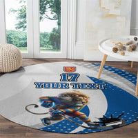 Custom Finland Ice Hockey Go Champions Round Carpet Suomi Leijonat Sporty Style