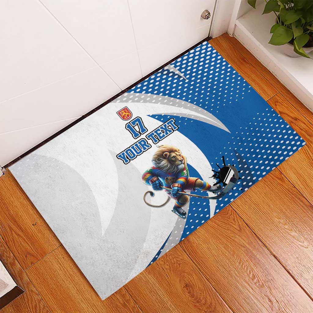 Custom Finland Ice Hockey Go Champions Rubber Doormat Suomi Leijonat Sporty Style