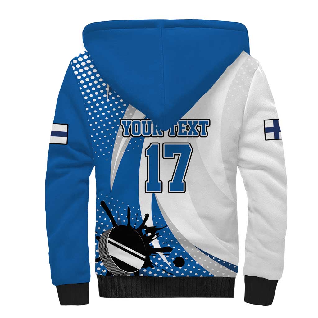 Custom Finland Ice Hockey Go Champions Sherpa Hoodie Suomi Leijonat Sporty Style
