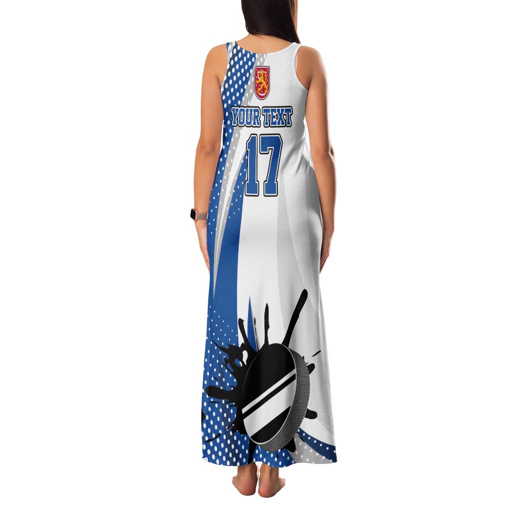Custom Finland Ice Hockey Go Champions Tank Maxi Dress Suomi Leijonat Sporty Style