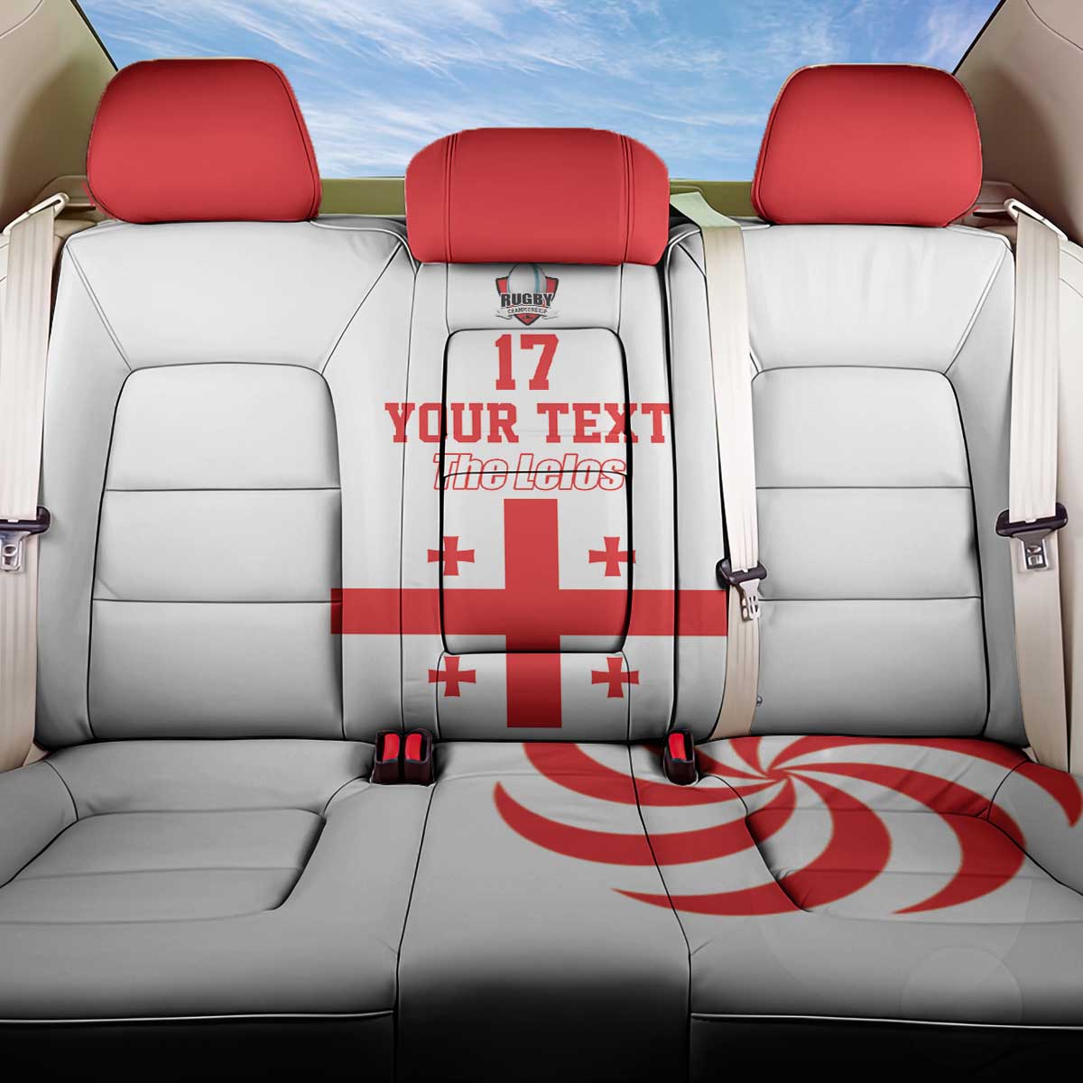 Custom Georgia Rugby We are Champions Back Car Seat Cover Sporty Style with The Lelos