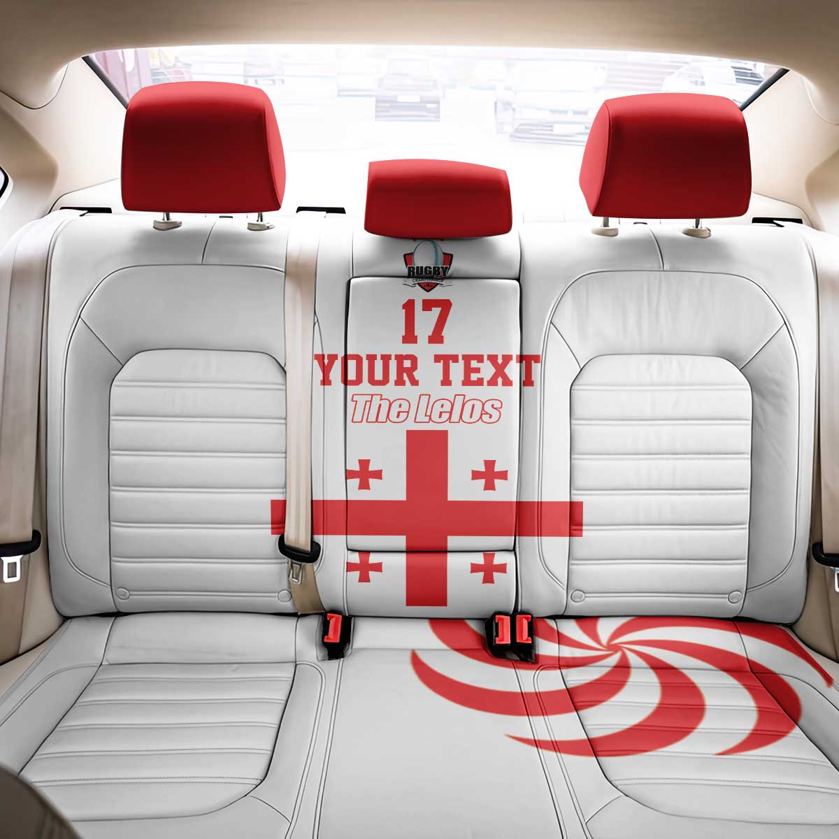Custom Georgia Rugby We are Champions Back Car Seat Cover Sporty Style with The Lelos