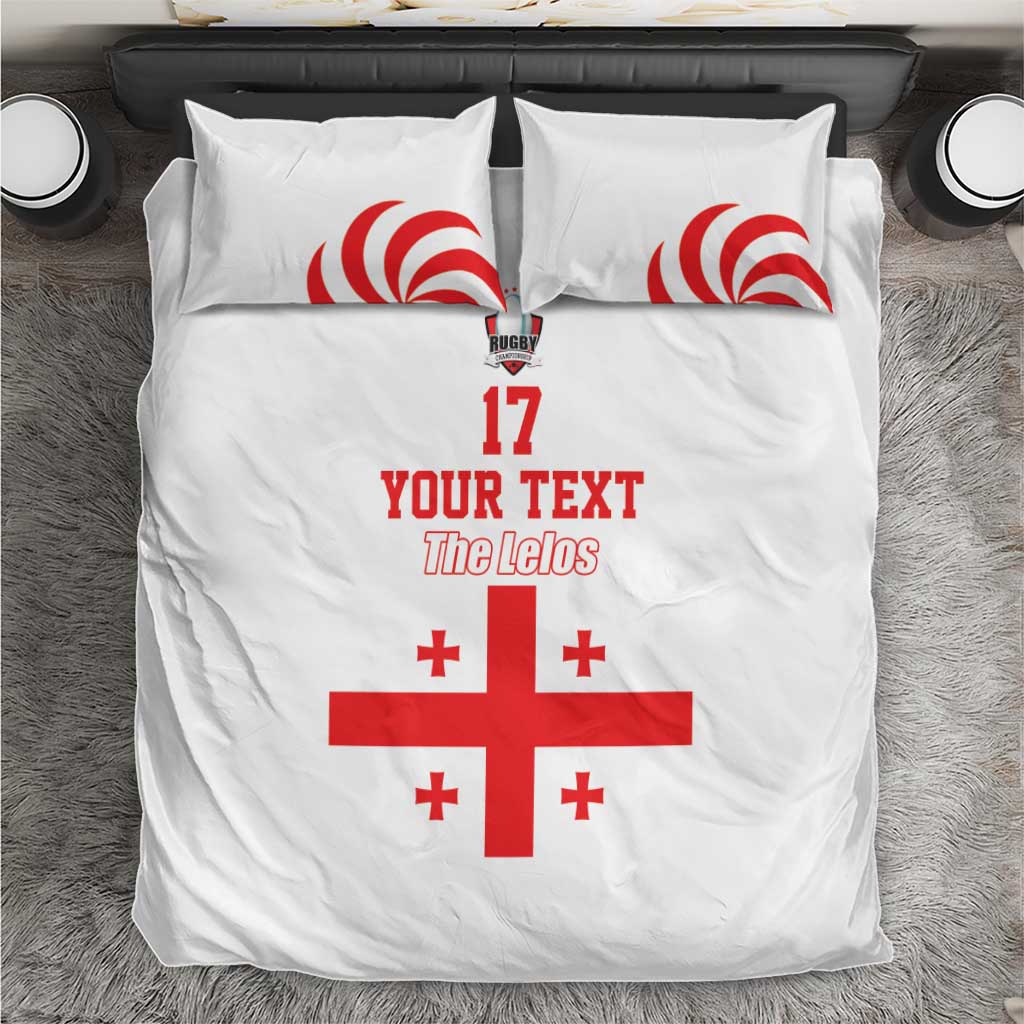 Custom Georgia Rugby We are Champions Bedding Set Sporty Style with The Lelos