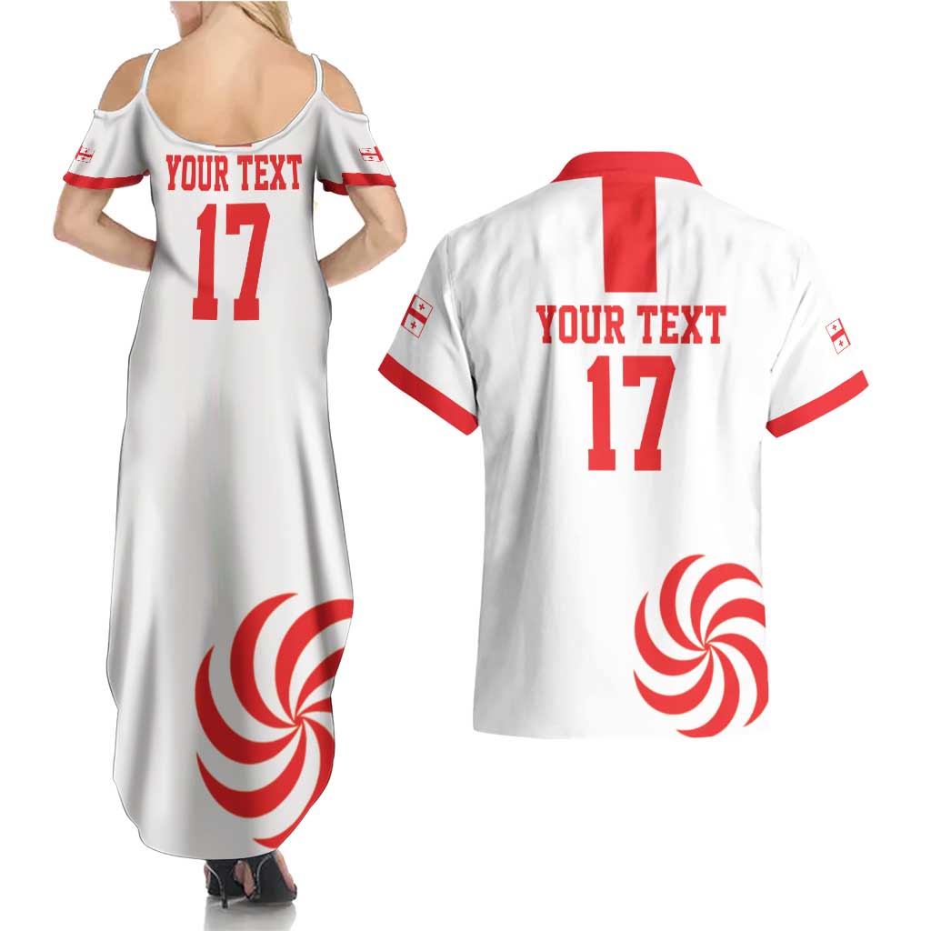 Custom Georgia Rugby We are Champions Couples Matching Summer Maxi Dress and Hawaiian Shirt Sporty Style with The Lelos