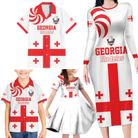 Custom Georgia Rugby We are Champions Family Matching Long Sleeve Bodycon Dress and Hawaiian Shirt Sporty Style with The Lelos