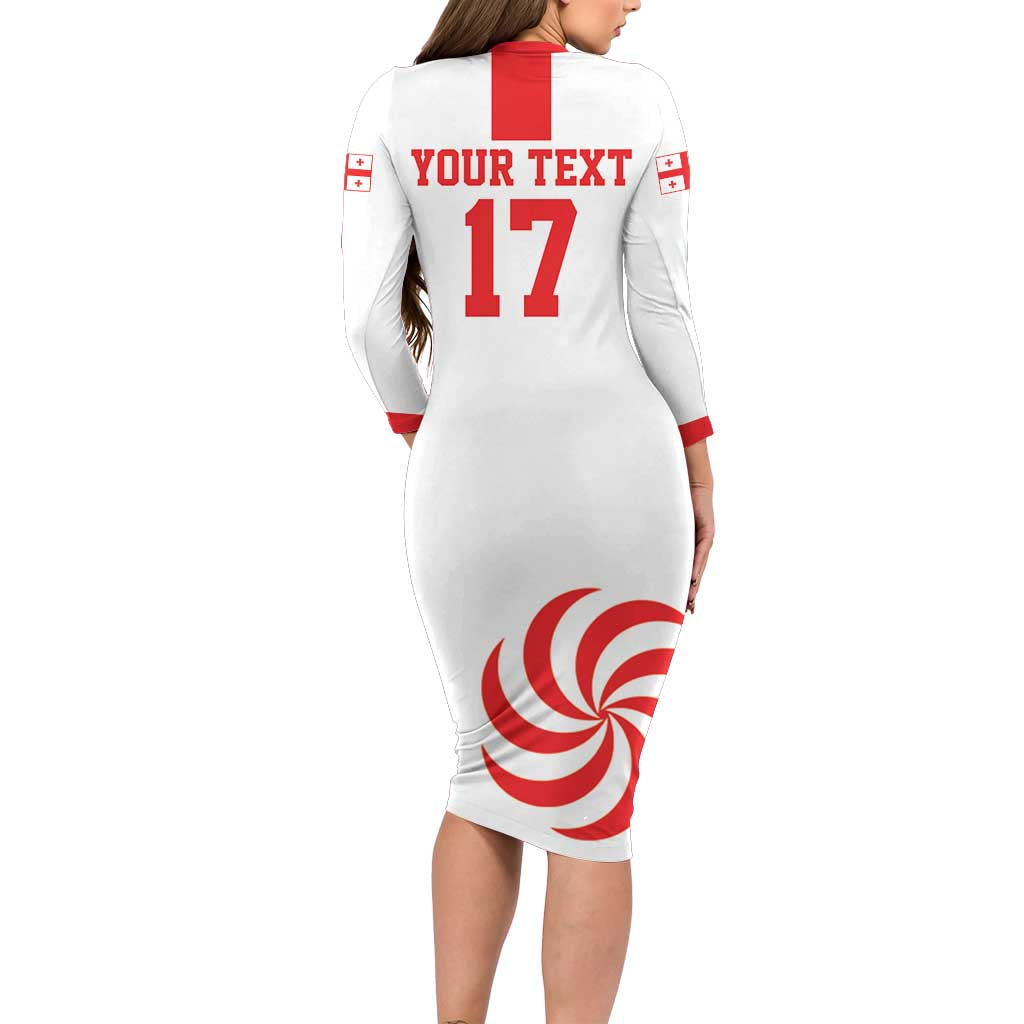 Custom Georgia Rugby We are Champions Family Matching Long Sleeve Bodycon Dress and Hawaiian Shirt Sporty Style with The Lelos