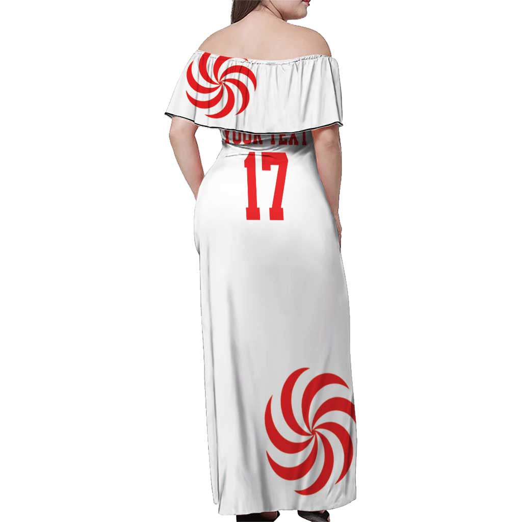Custom Georgia Rugby We are Champions Family Matching Off Shoulder Maxi Dress and Hawaiian Shirt Sporty Style with The Lelos