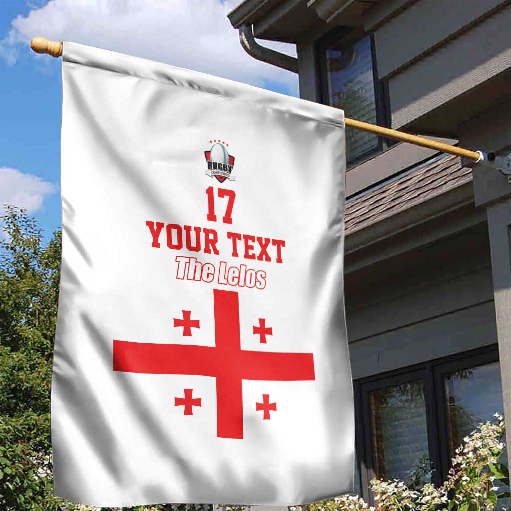 Custom Georgia Rugby We are Champions Garden Flag Sporty Style with The Lelos
