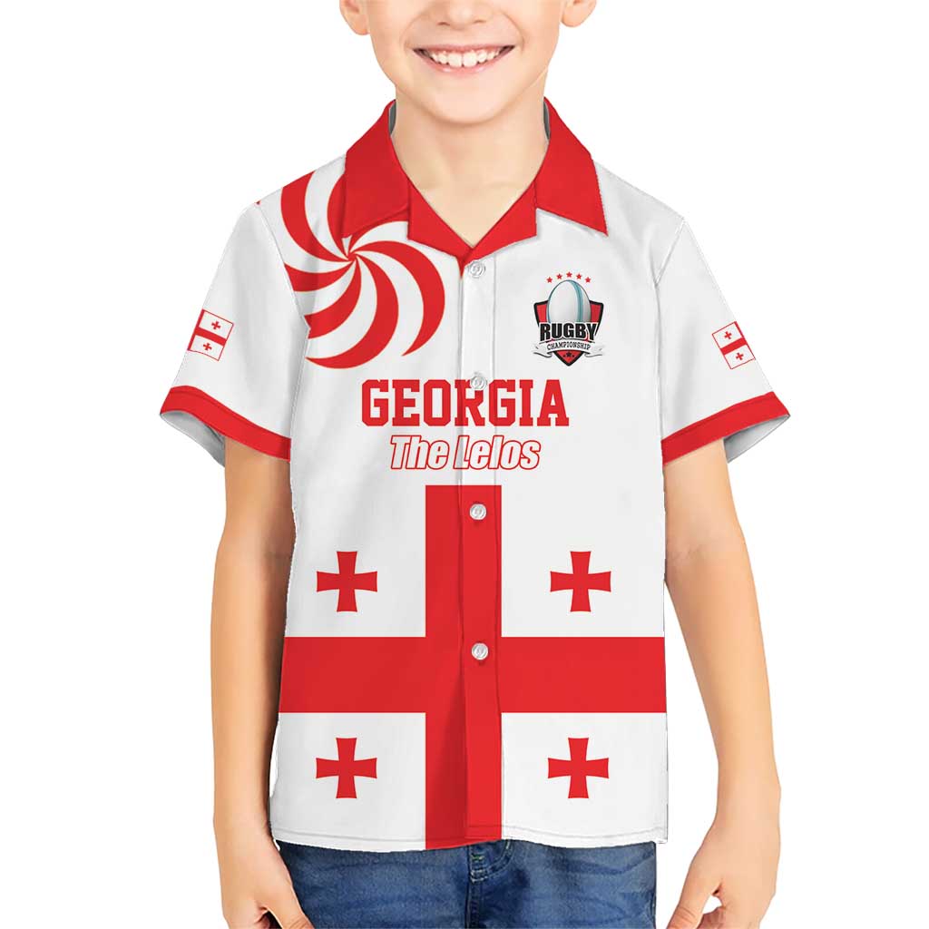 Custom Georgia Rugby We are Champions Kid Hawaiian Shirt Sporty Style with The Lelos
