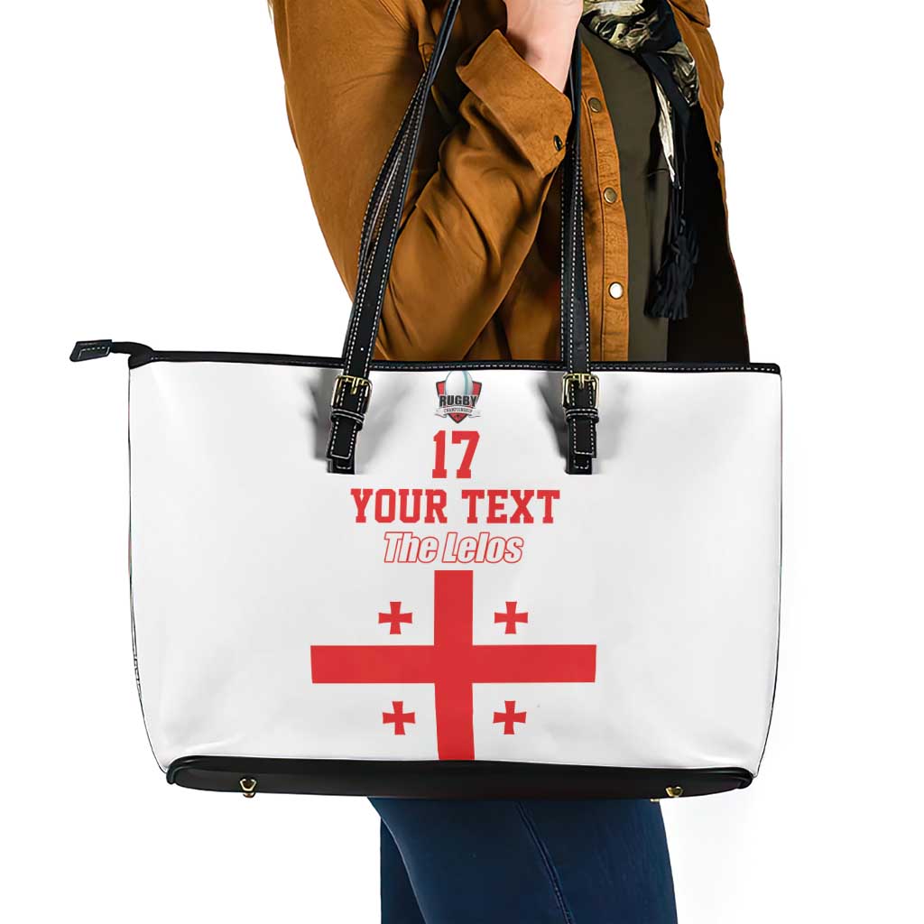 Custom Georgia Rugby We are Champions Leather Tote Bag Sporty Style with The Lelos
