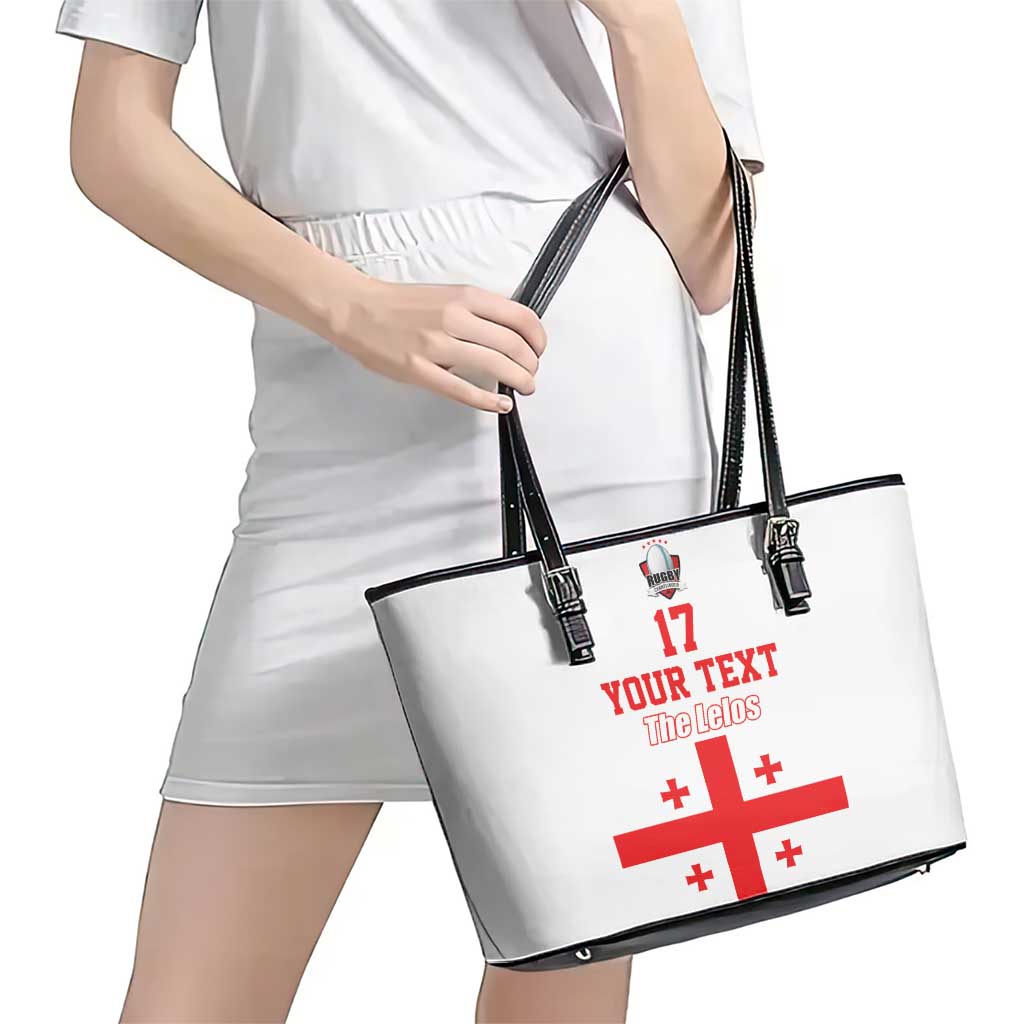 Custom Georgia Rugby We are Champions Leather Tote Bag Sporty Style with The Lelos