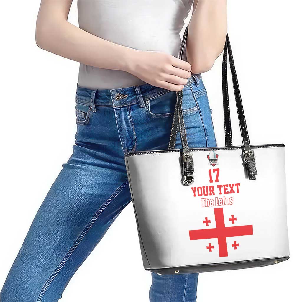 Custom Georgia Rugby We are Champions Leather Tote Bag Sporty Style with The Lelos