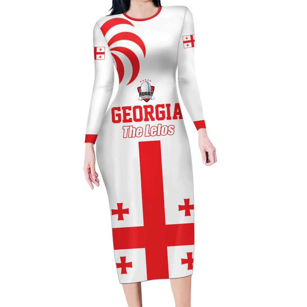 Custom Georgia Rugby We are Champions Long Sleeve Bodycon Dress Sporty Style with The Lelos