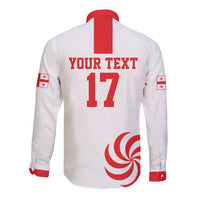 Custom Georgia Rugby We are Champions Long Sleeve Button Shirt Sporty Style with The Lelos