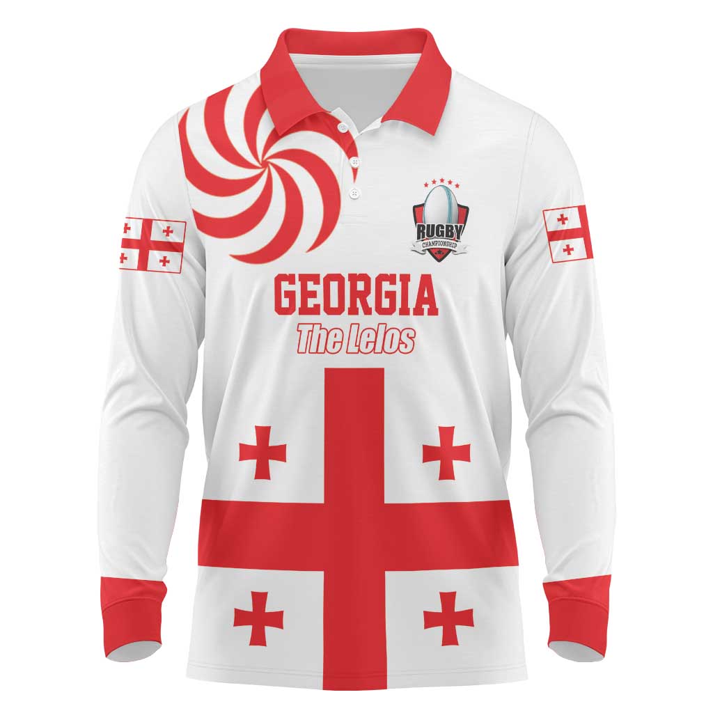 Custom Georgia Rugby We are Champions Long Sleeve Polo Shirt Sporty Style with The Lelos