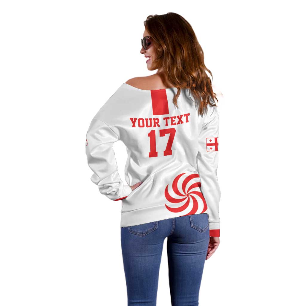 Custom Georgia Rugby We are Champions Off Shoulder Sweater Sporty Style with The Lelos