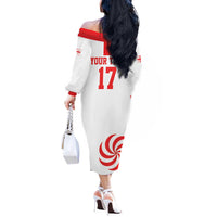 Custom Georgia Rugby We are Champions Off The Shoulder Long Sleeve Dress Sporty Style with The Lelos
