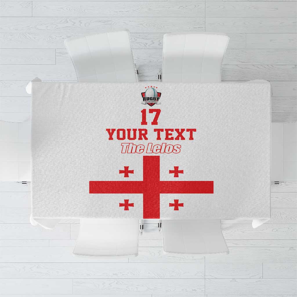 Custom Georgia Rugby We are Champions Tablecloth Sporty Style with The Lelos