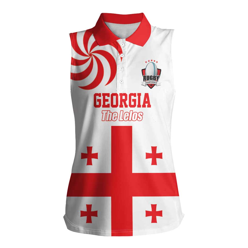 Custom Georgia Rugby We are Champions Women Sleeveless Polo Shirt Sporty Style with The Lelos