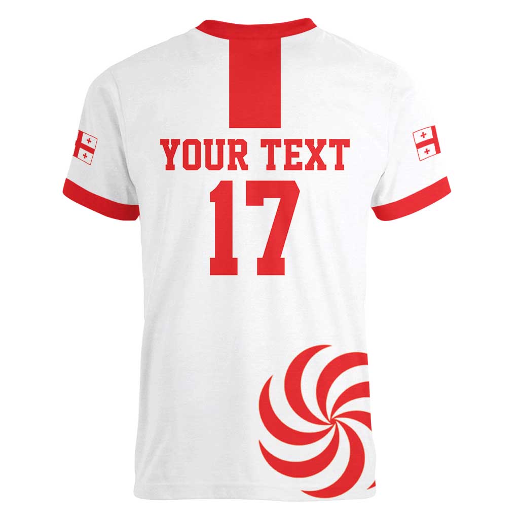 Custom Georgia Rugby We are Champions Women V-Neck T-Shirt Sporty Style with The Lelos