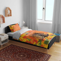 Personalized Netherlands Koningsdag Bedding Set 27th April Lion with Orange Tulip