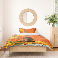Personalized Netherlands Koningsdag Bedding Set 27th April Lion with Orange Tulip