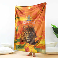 Personalized Netherlands Koningsdag Blanket 27th April Lion with Orange Tulip