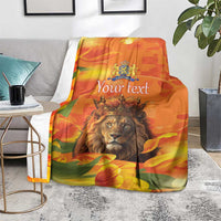 Personalized Netherlands Koningsdag Blanket 27th April Lion with Orange Tulip