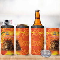 Personalized Netherlands Koningsdag 4 in 1 Can Cooler Tumbler 27th April Lion with Orange Tulip