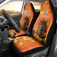 Personalized Netherlands Koningsdag Car Seat Cover 27th April Lion with Orange Tulip