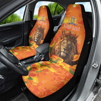 Personalized Netherlands Koningsdag Car Seat Cover 27th April Lion with Orange Tulip